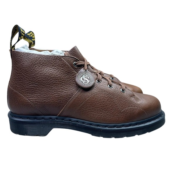 Dr. Martens Church Mens Size 8 Monkey Boots Urban Brown Buckingham Leather NEW - Picture 1 of 7